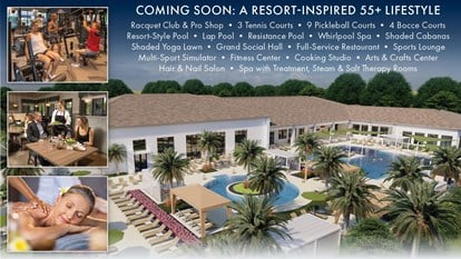 EXPLORE OVER 6-ACRES OF LUXURY 55+ RESORT AMENITIES AT VALENCIA SKY