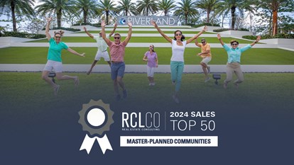 RIVERLAND RANKS IN TOP 50 MASTER PLANNED COMMUNITIES IN THE U.S.! 